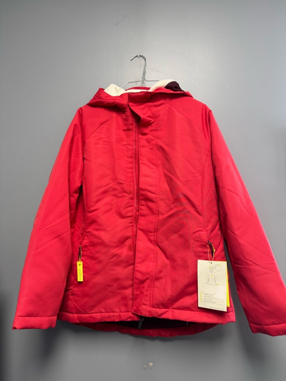 all in motion coral pink cold weather jacket small